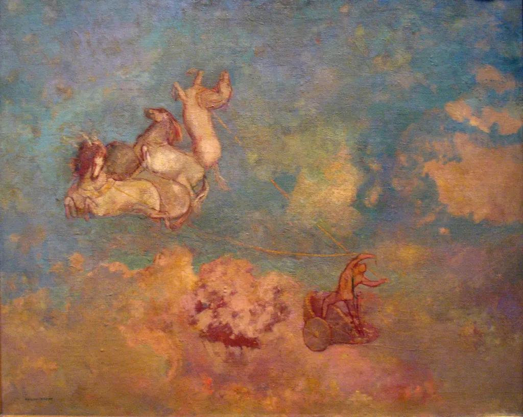The Chariot of Apollo, by Odilon Redon, oil, 1905