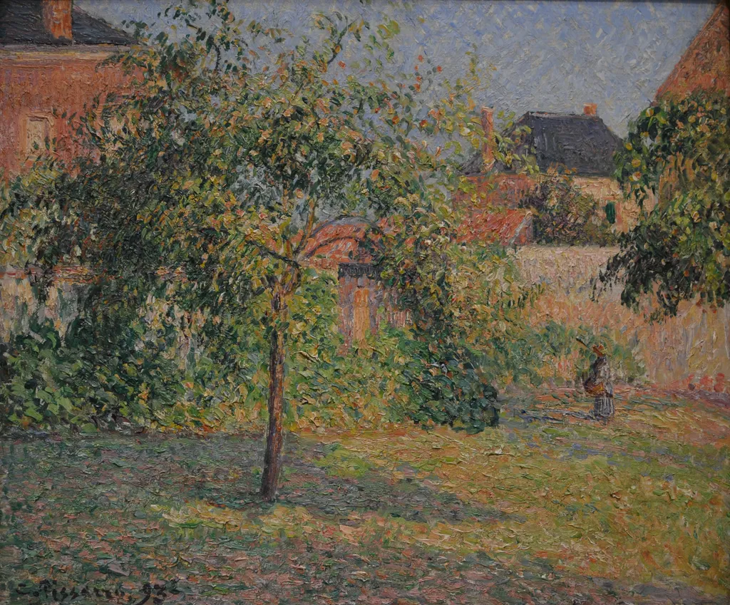 Apple Tree in the Meadow, Eragny, by Camille Pissarro, oil, 1897