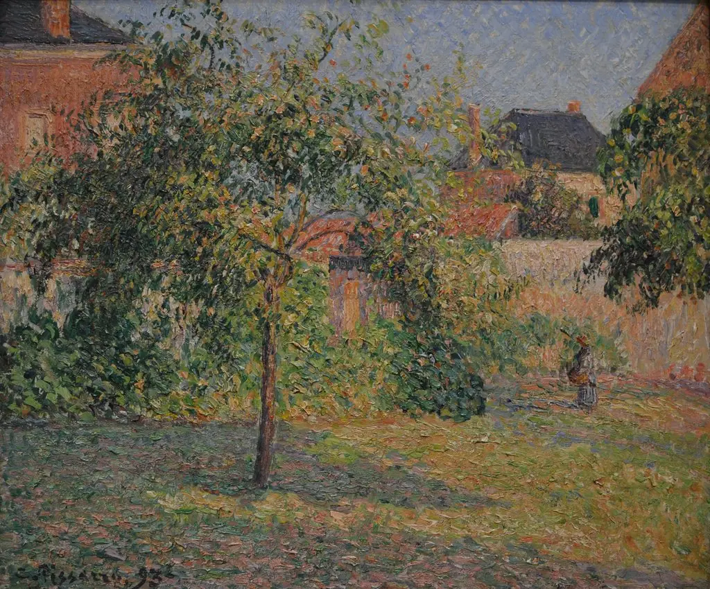 Apple Tree in the Meadow, Eragny, by Camille Pissarro, oil, 1897