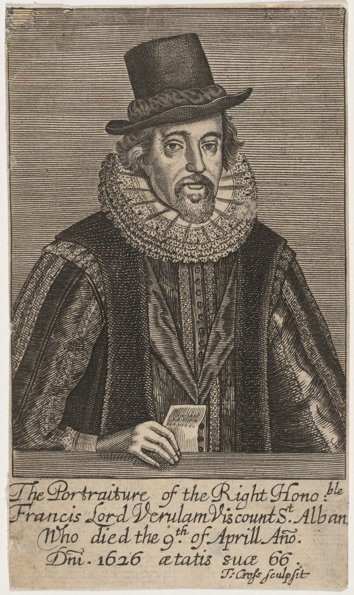 Francis Lord Verulam Viscount St. Alban, detail