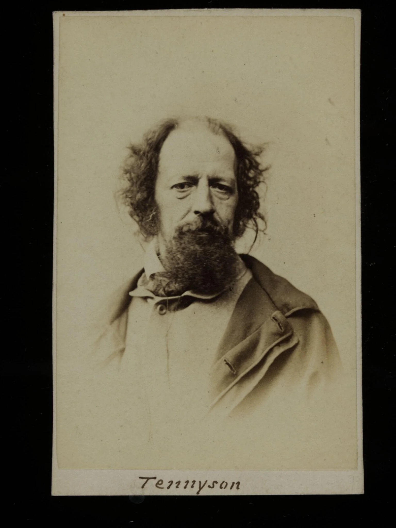 Photograph of Lord Tennyson, detail