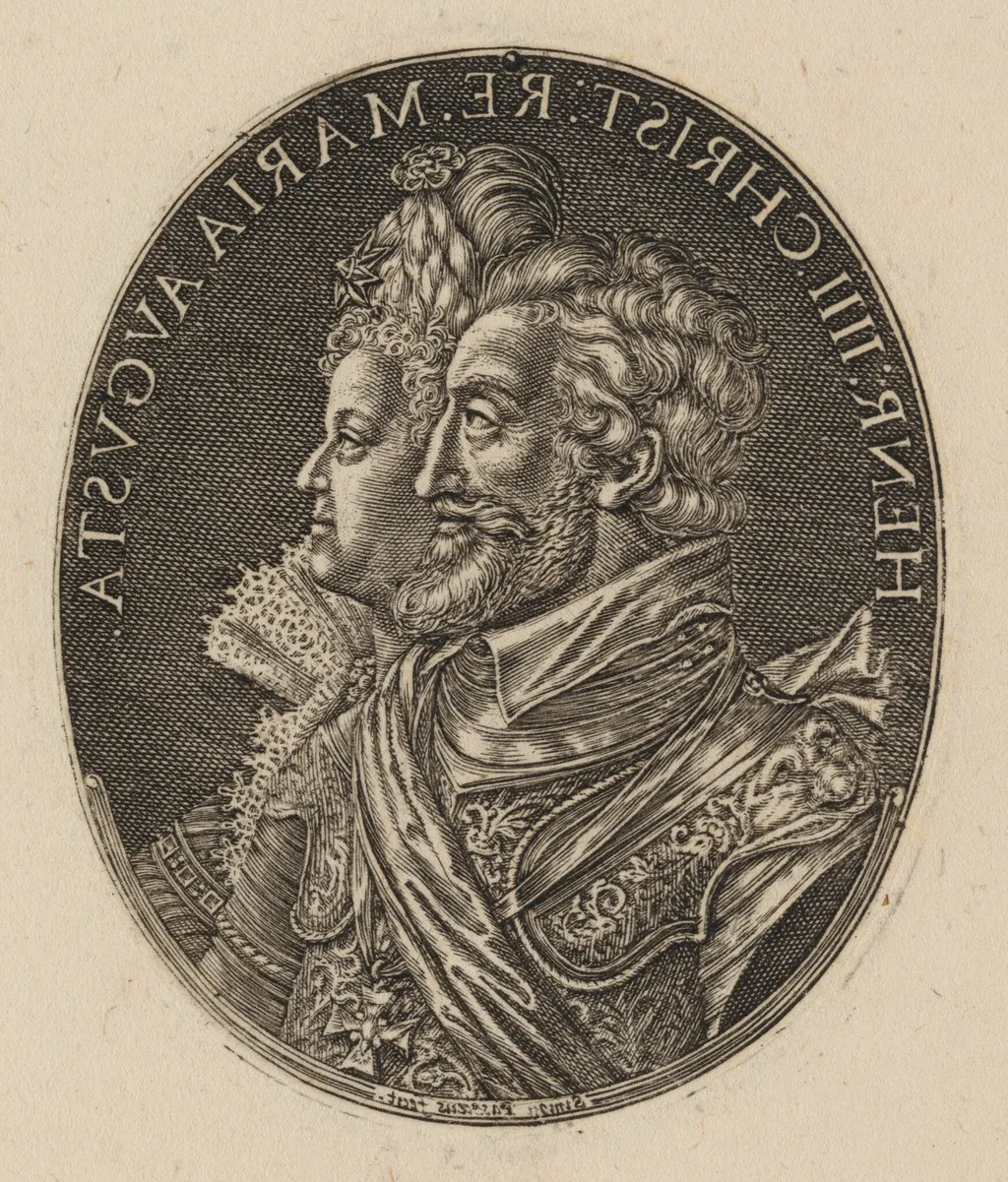 Henry IV and Maria de Medici [right half], by Simon van de Passe, ink, 1621