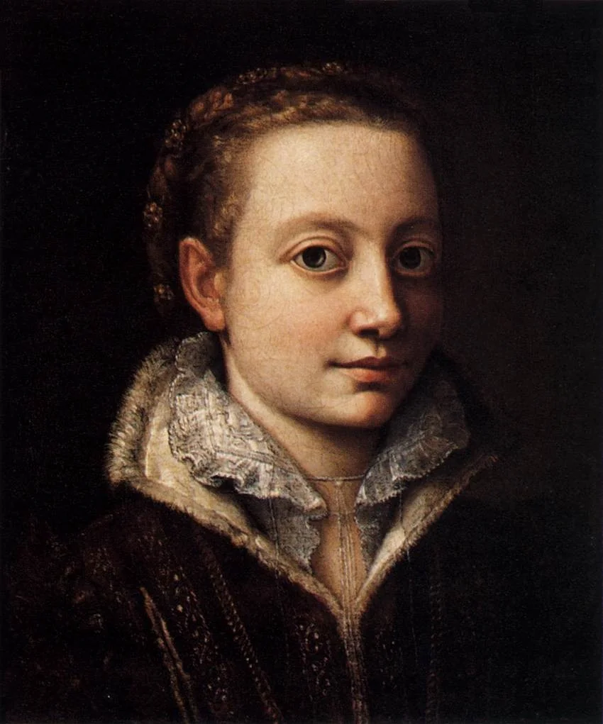 Portrait of Minerva Anguissola, detail