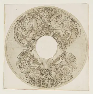Design for the decoration of the underside of a tazza, by Etienne Delaune, 1550