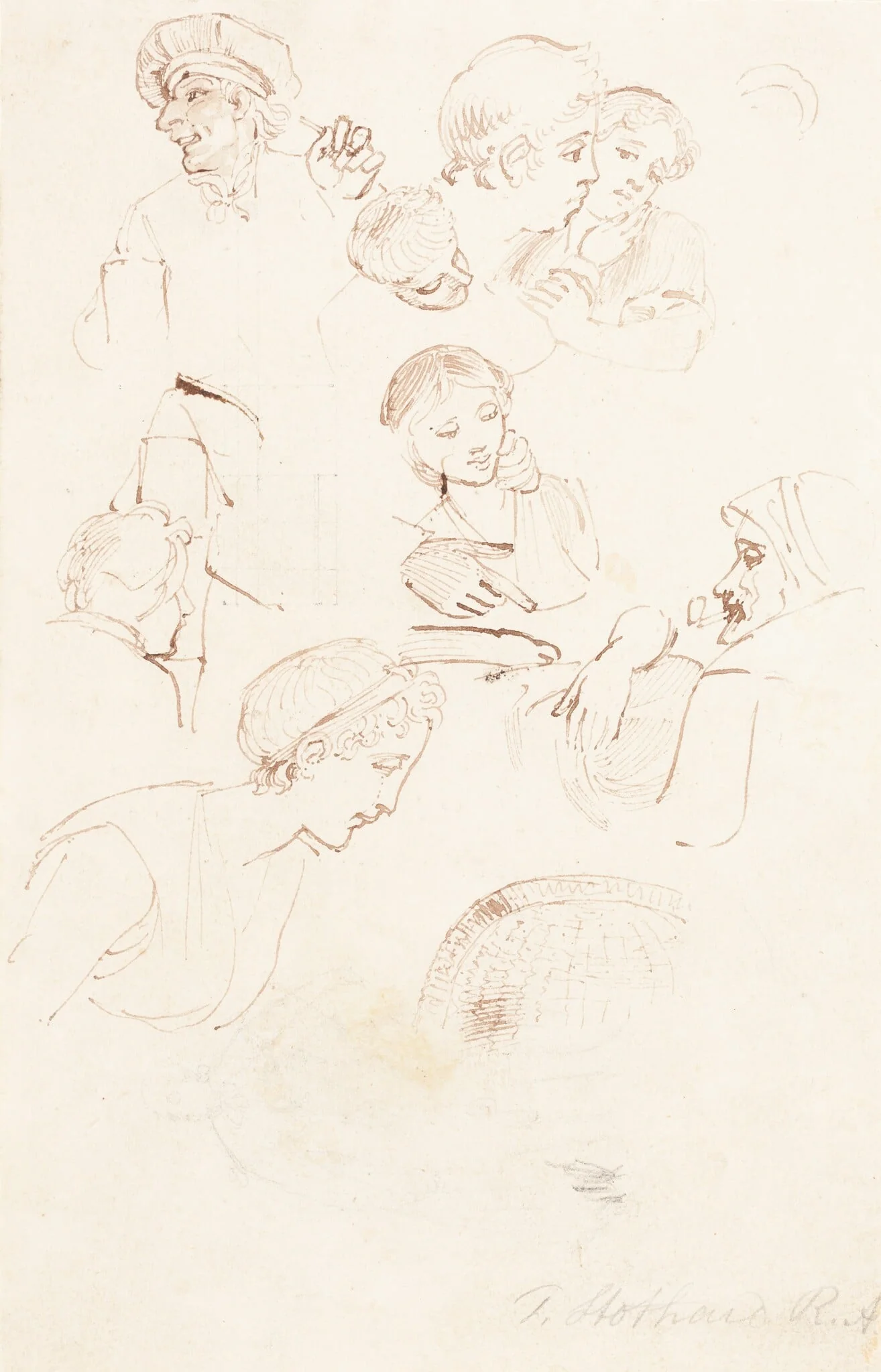 Sheet of Studies, detail
