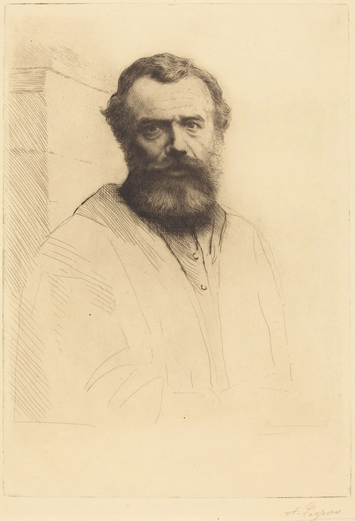 Self-Portrait, 3rd plate, detail