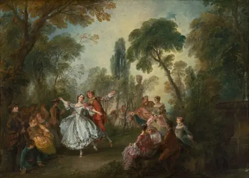 La Camargo Dancing, by Nicolas Lancret, oil, 1730