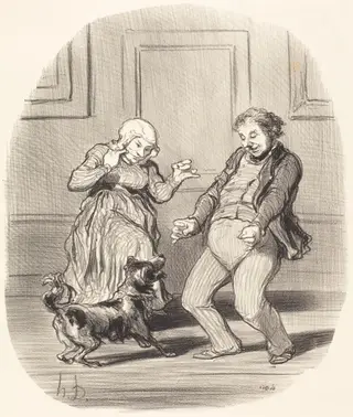 Se réjouissant... de la fin de la Canicule, by Honoré Daumier, ink, 1852