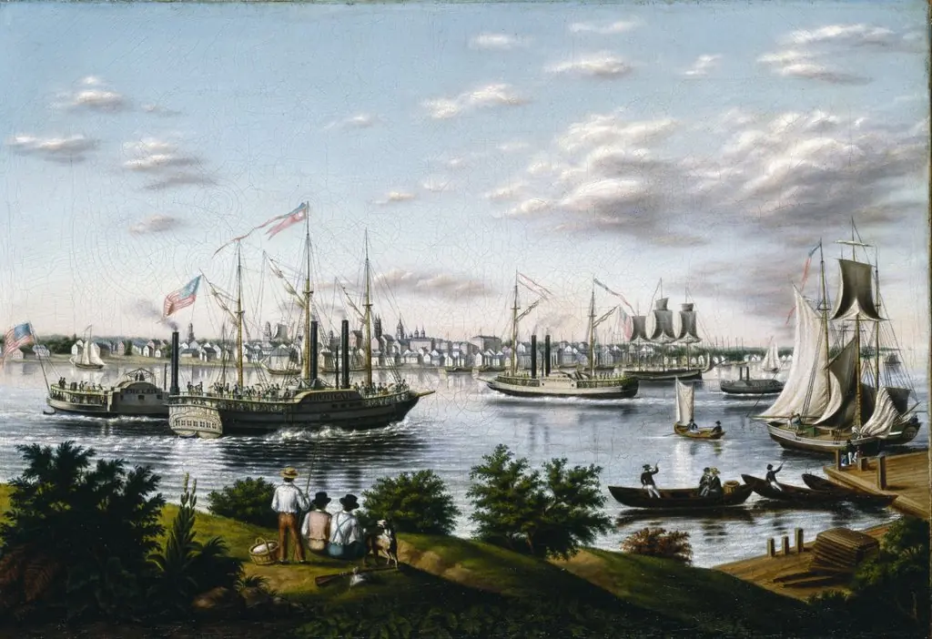 View of Detroit in 1836, by William James Bennett, oil, 1836