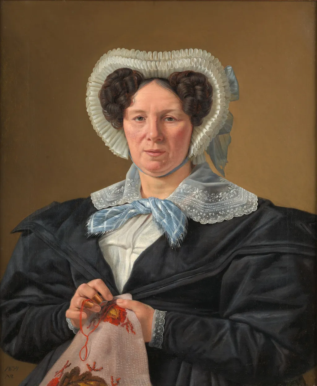 The Artist's Mother, Frederikke Eleonore Cathrine Rørbye, née Stockfleth, by Martinus Rørbye, oil, 1834