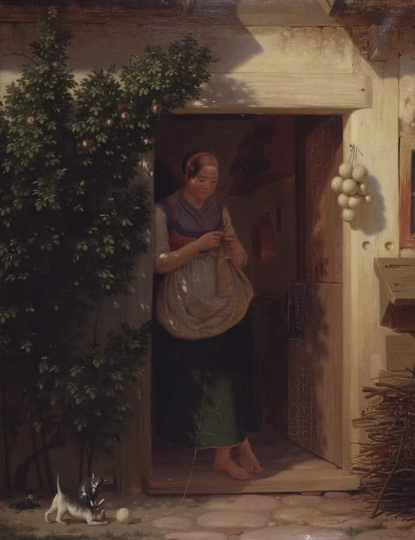 En bondepige, detail