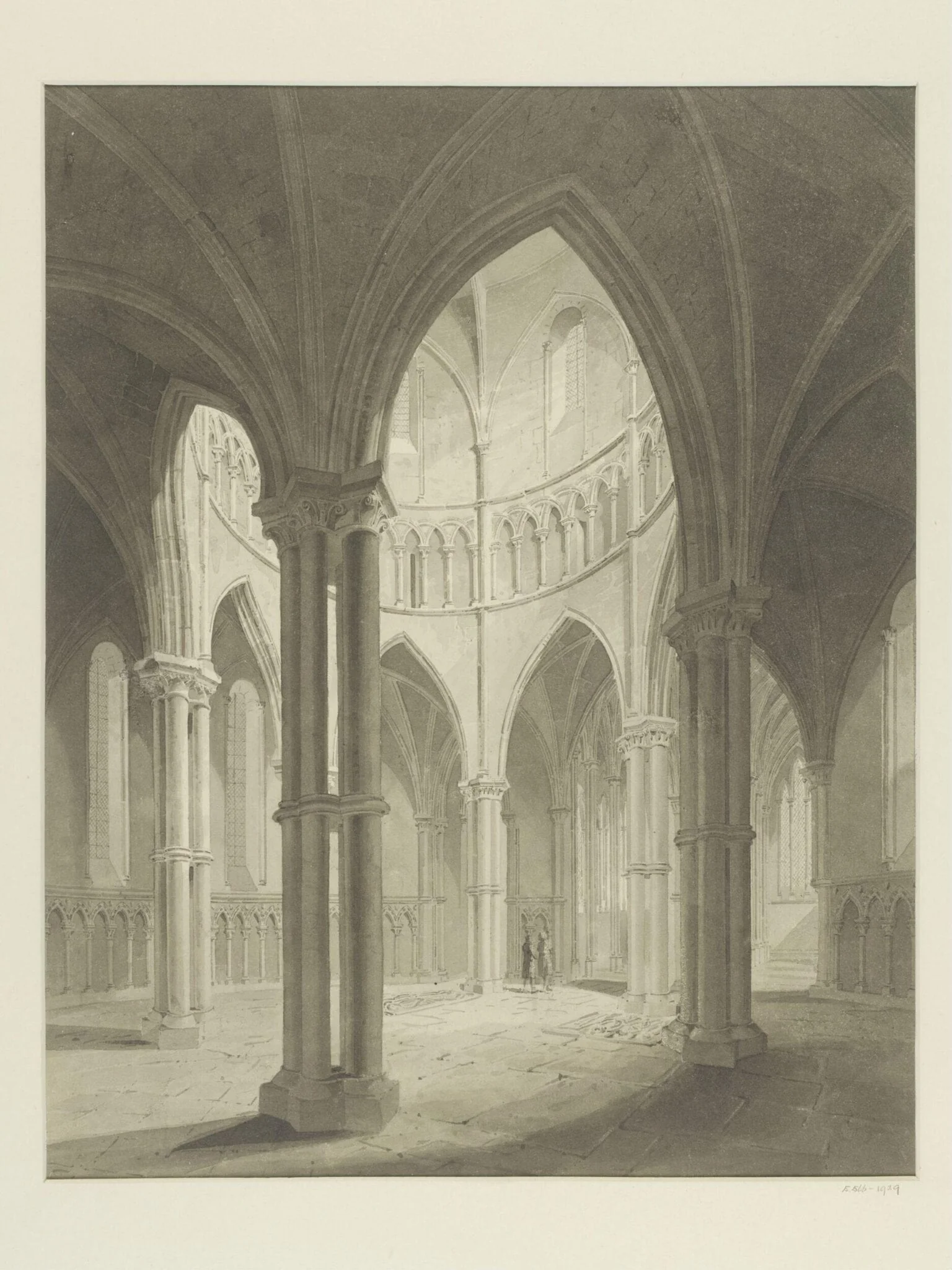 Interior of the Temple Church, detail