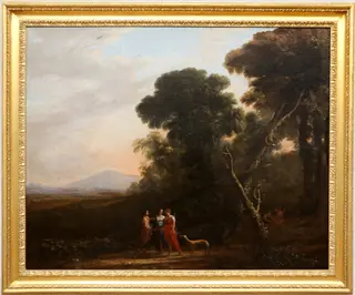 Roman Ideal Landscape with Cephalus, Procris, and Diana, by Claude Lorrain, paint, 1635