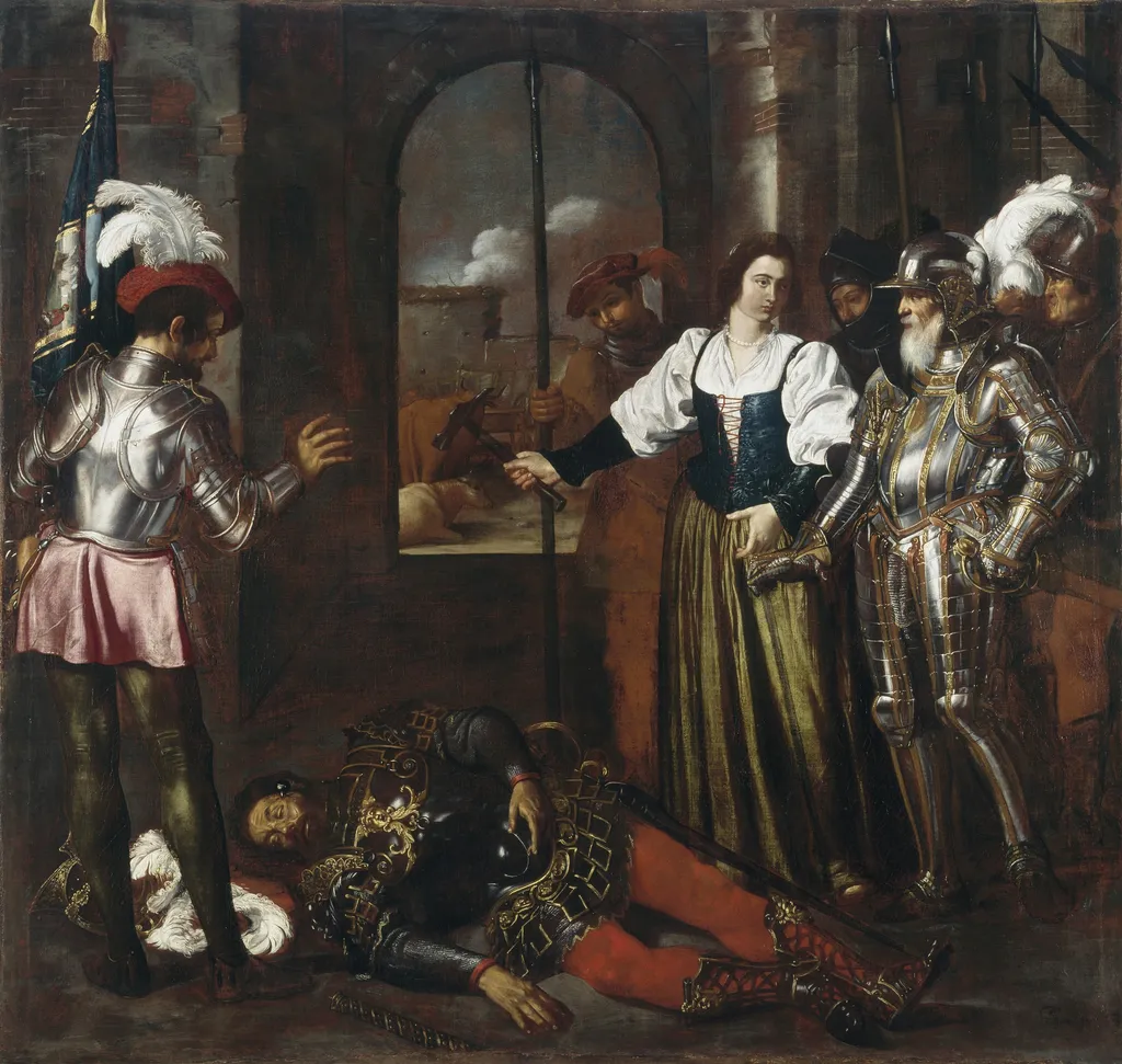 Jael and Sisera, by Pedro Núñez del Valle, oil, 1633