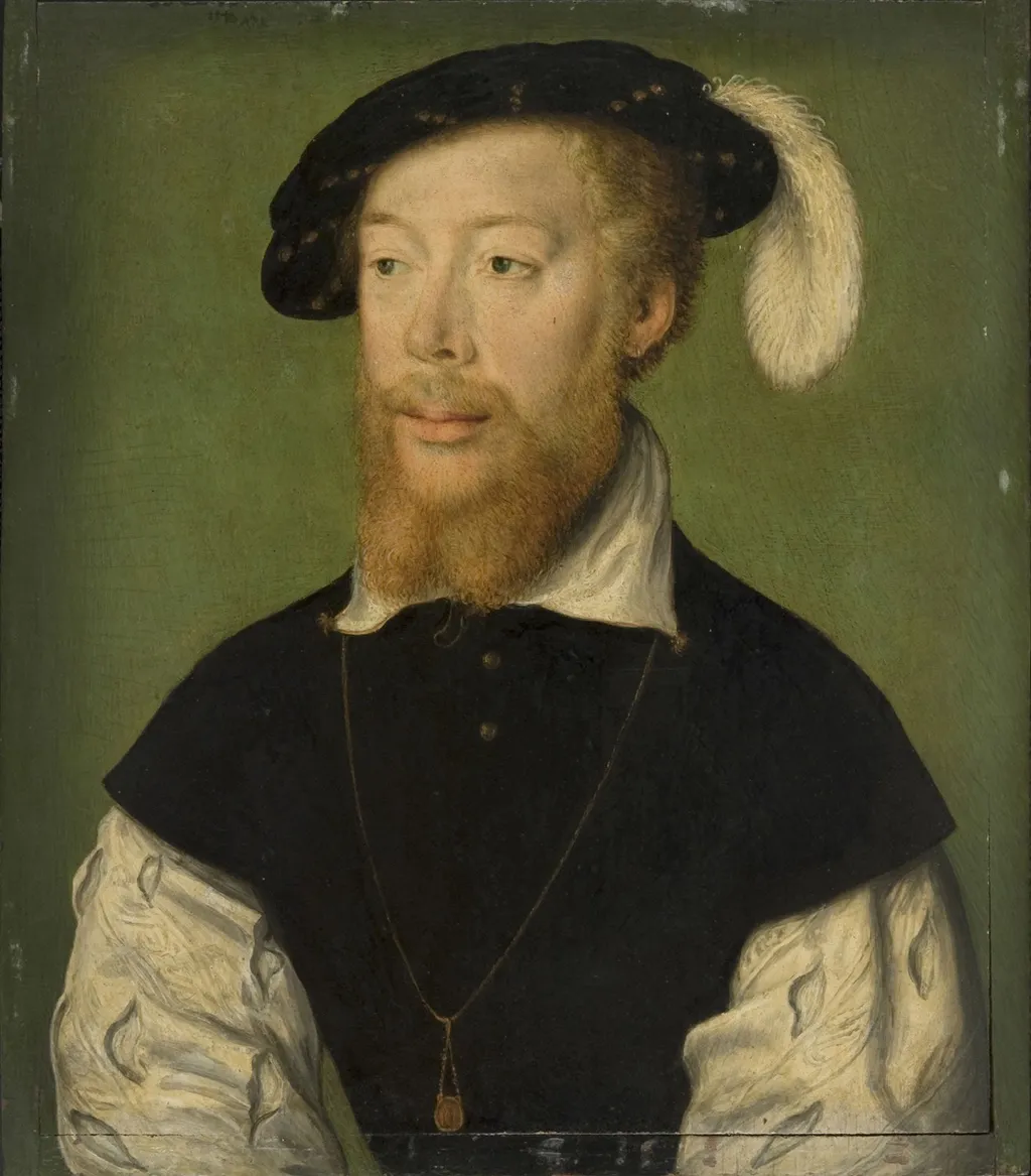 Portrait of a Man, by Corneille de Lyon, oil, 1550