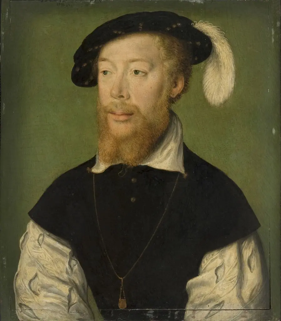 Portrait of a Man, by Corneille de Lyon, oil, 1550