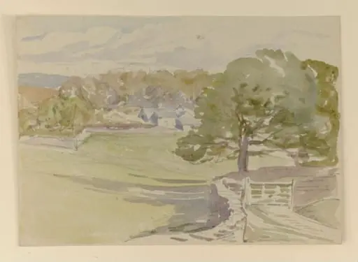 A lane with trees, by Beatrix Potter