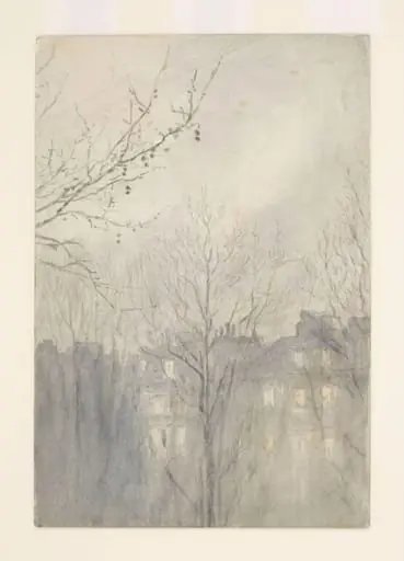 Bolton gardens at dusk, by Beatrix Potter