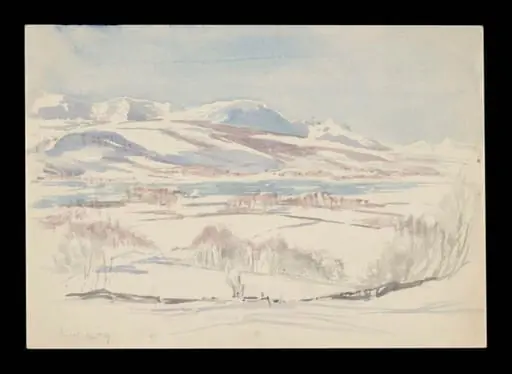 Mountains under snow, by Beatrix Potter