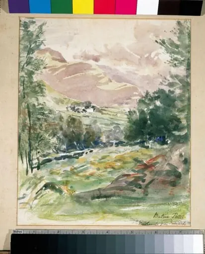 Newlands from Swindale, by Beatrix Potter