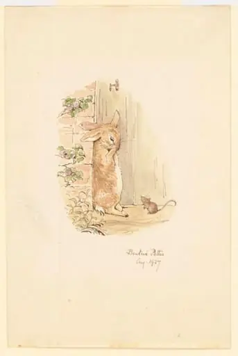 Peter by the door in the wall, by Beatrix Potter
