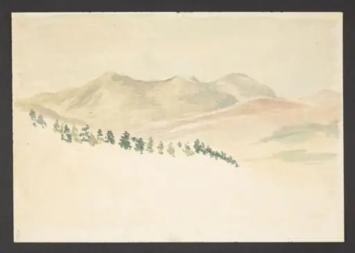 Sketch of mountains, by Beatrix Potter