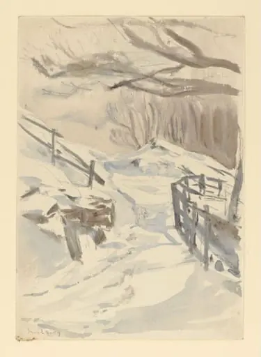 Snowy landscape, by Beatrix Potter