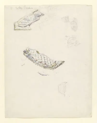 Studies for the Mayor's waistcoat, by Beatrix Potter