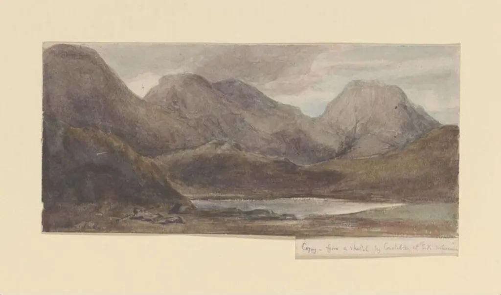 Sty Head Tarn, by Beatrix Potter, watercolor, 1900