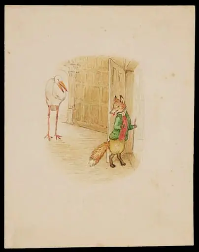 The fox taking leave of the stork, by Beatrix Potter