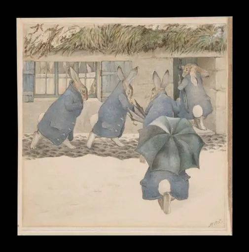 The Rabbits' Christmas Party: The Arrival, by Beatrix Potter