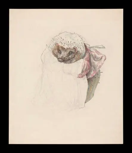Unfinished sketch of Mrs Tiggy-winkle, by Beatrix Potter