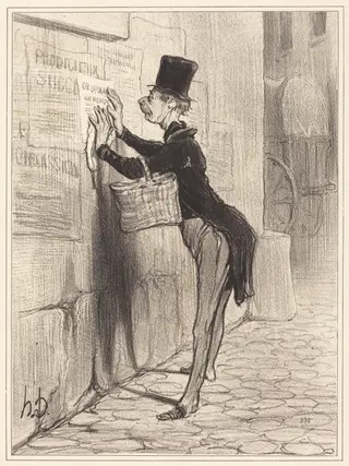 Le Placeur, by Honoré Daumier, ink, 1842