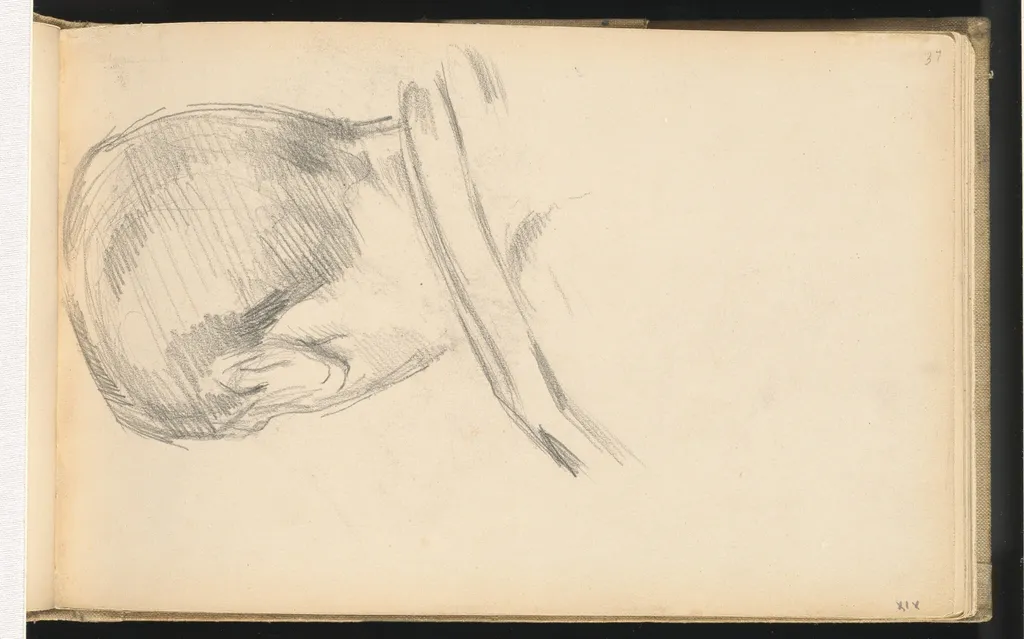 Head of a Boy Seen from Behind, by Paul Cézanne, graphite, 1885