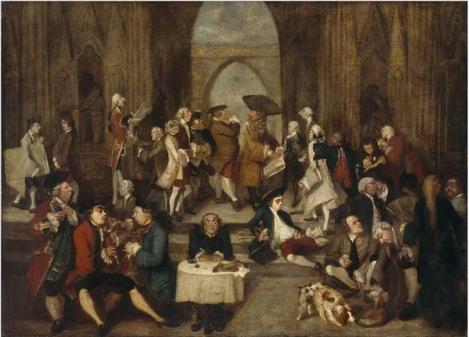 Parody of Raphael's 'School of Athens', detail