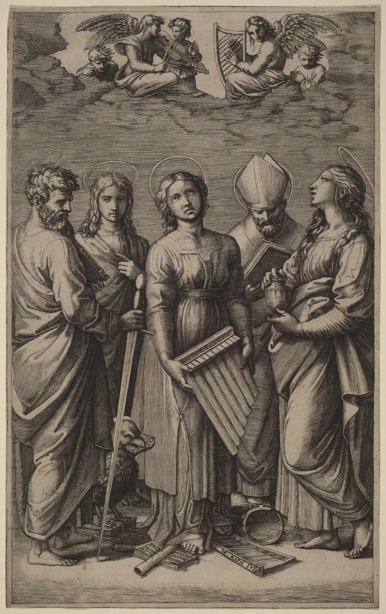 Saint Cecilia, detail