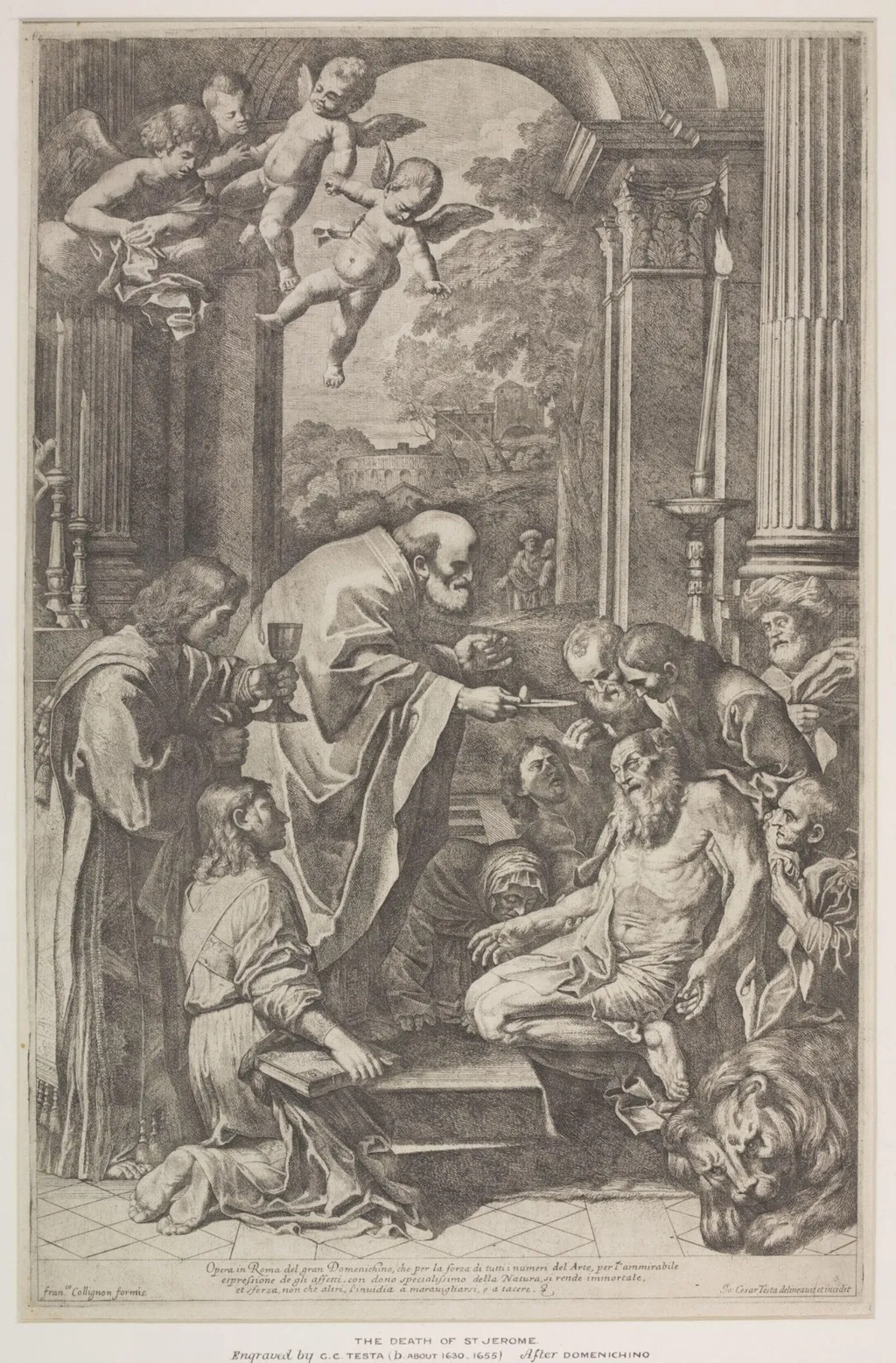 Death of St. Jerome, by Giovanni Cesare Testa, 1650