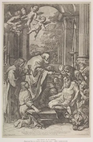 Death of St. Jerome, by Giovanni Cesare Testa, 1650
