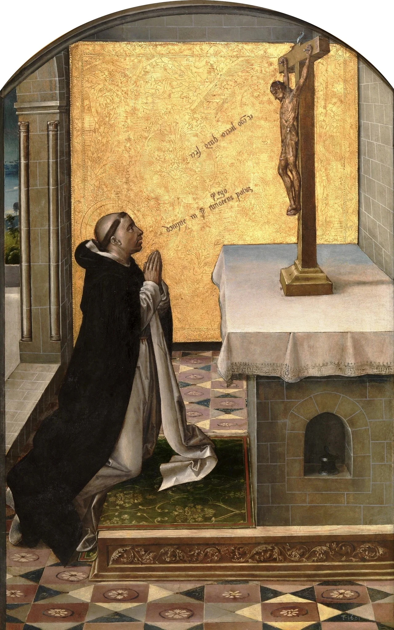 Saint Peter the Martyr praying, detail