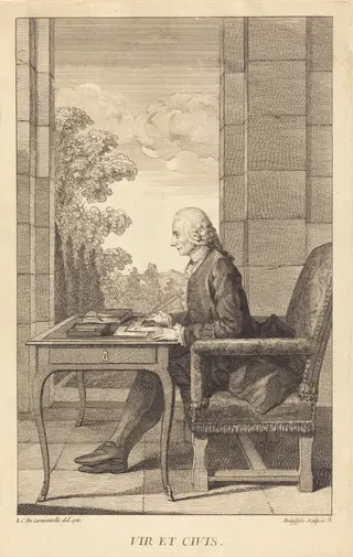 M. Lambert, by Jean-Baptiste Delafosse, ink, 1761