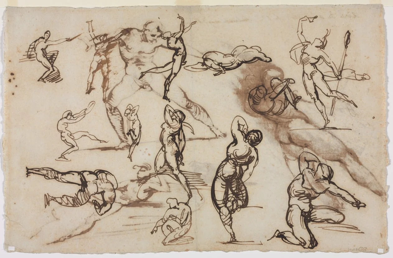 Sheet of Sketches (verso), detail