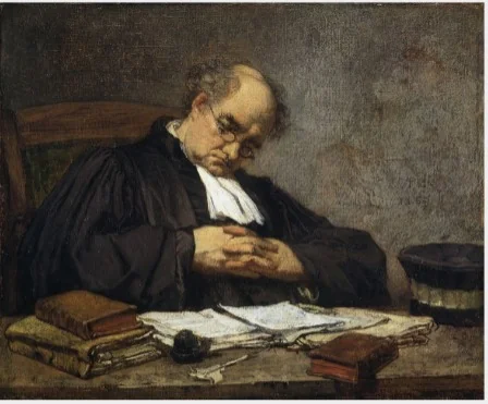 A Sleeping Judge, detail