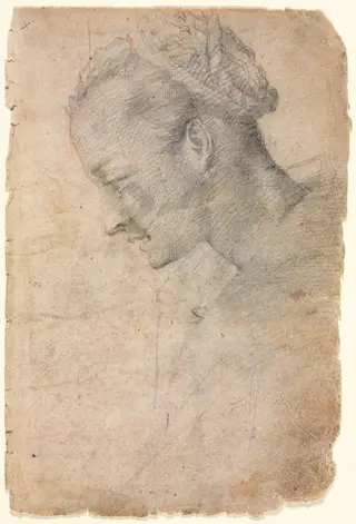 Profile of a Woman's Head (recto), by Alessandro Casolani, 1604