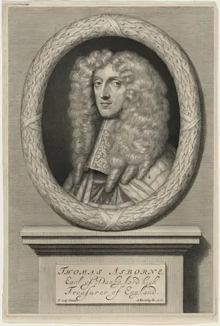 Thomas Osborne, First Duke of Leeds, by Abraham Blooteling, ink, 1665