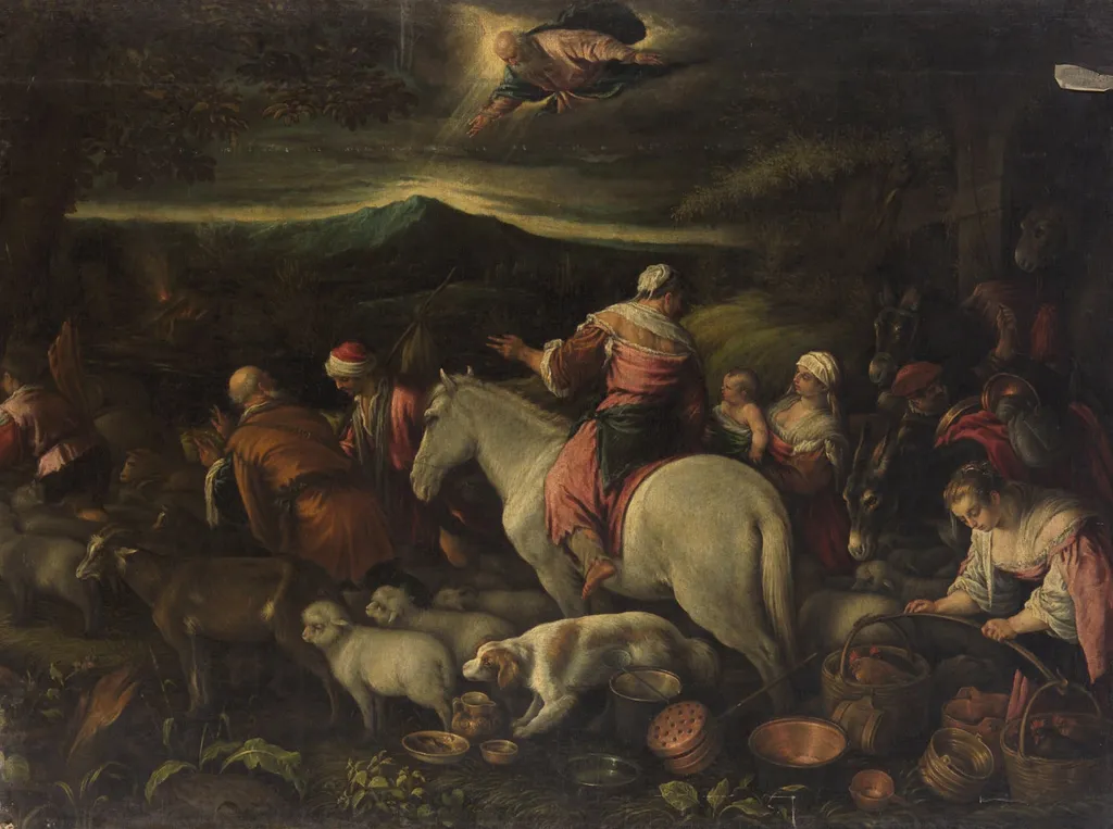 Aufbruch Abrahams ins gelobte Land, by Leandro Bassano, unspecified, 1598