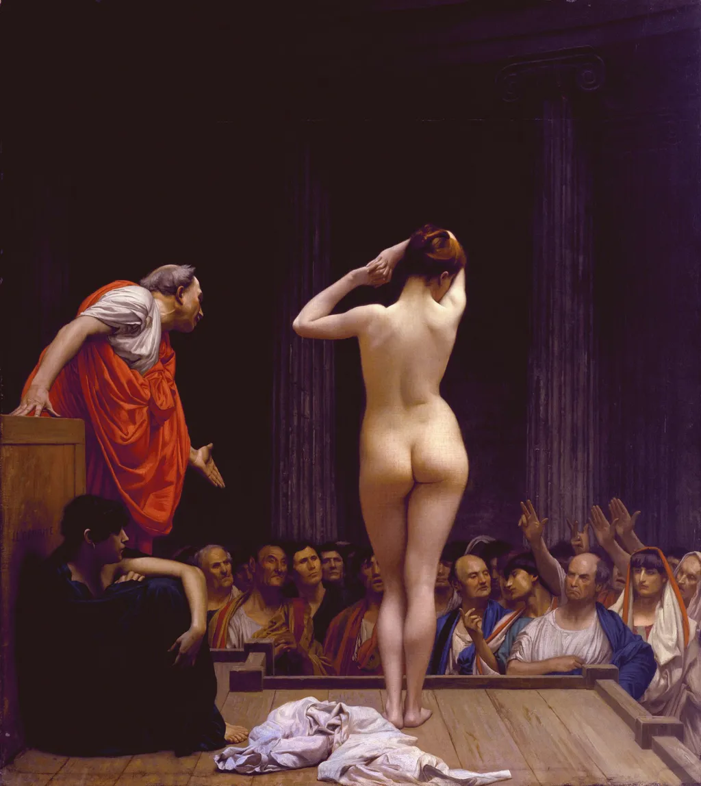 A Roman Slave Market, by Jean Léon Gérôme, oil, 1892