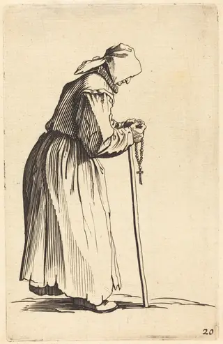 Beggar Woman with Rosary