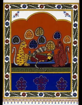 Behula and the snake