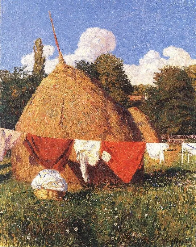 Drying Clothes, by Béla Iványi-Grünwald, oil, 1903