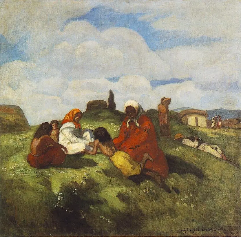 Gipsies on the Field, by Béla Iványi-Grünwald